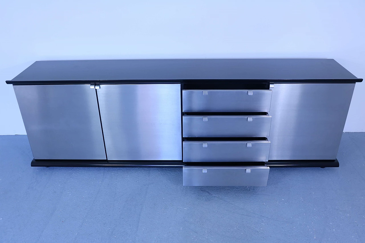 Sideboard in legno e acciaio di Acerbis, anni '70 1171084