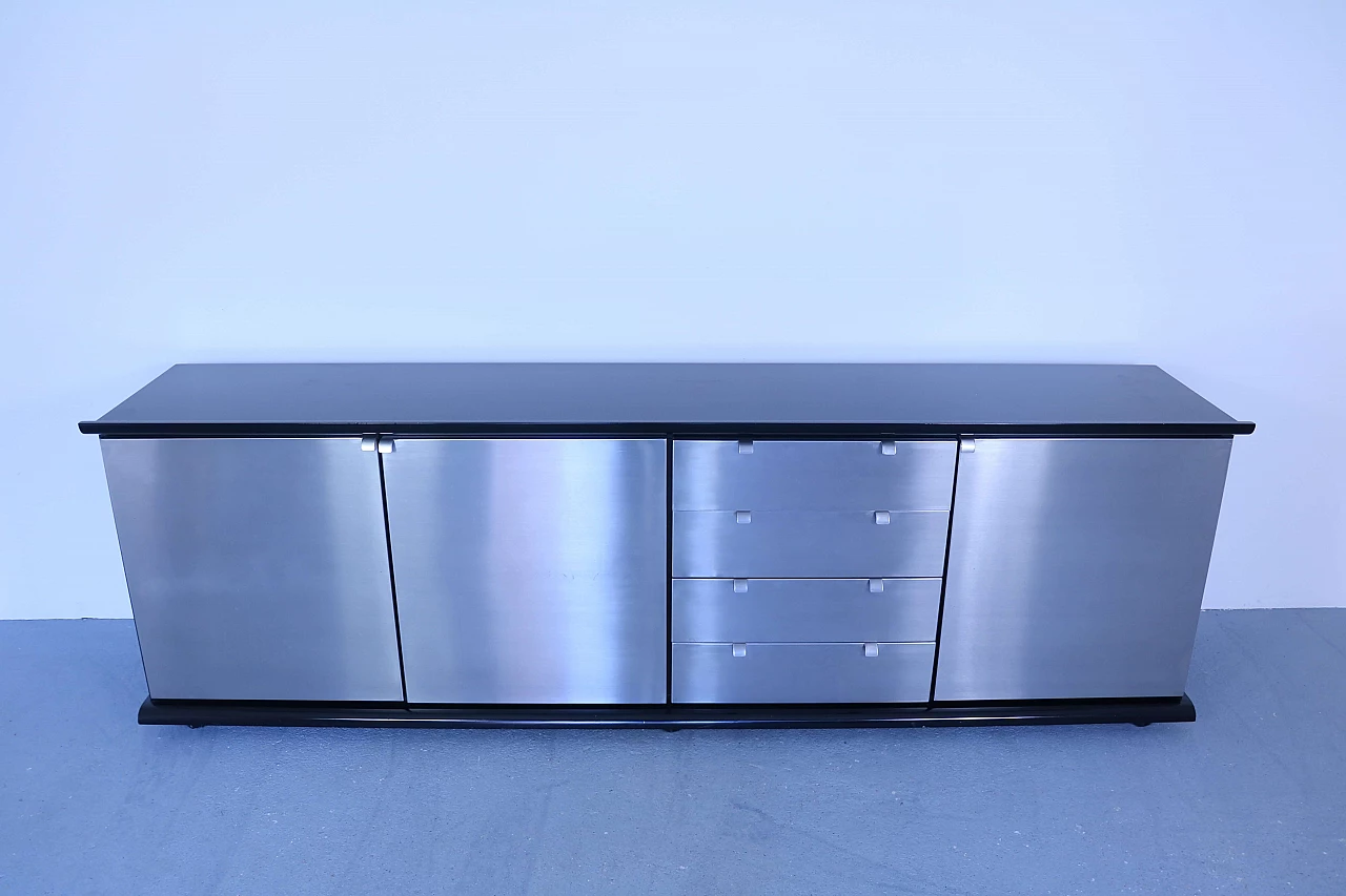 Sideboard in wood and steel by Acerbis, 70's 1171085