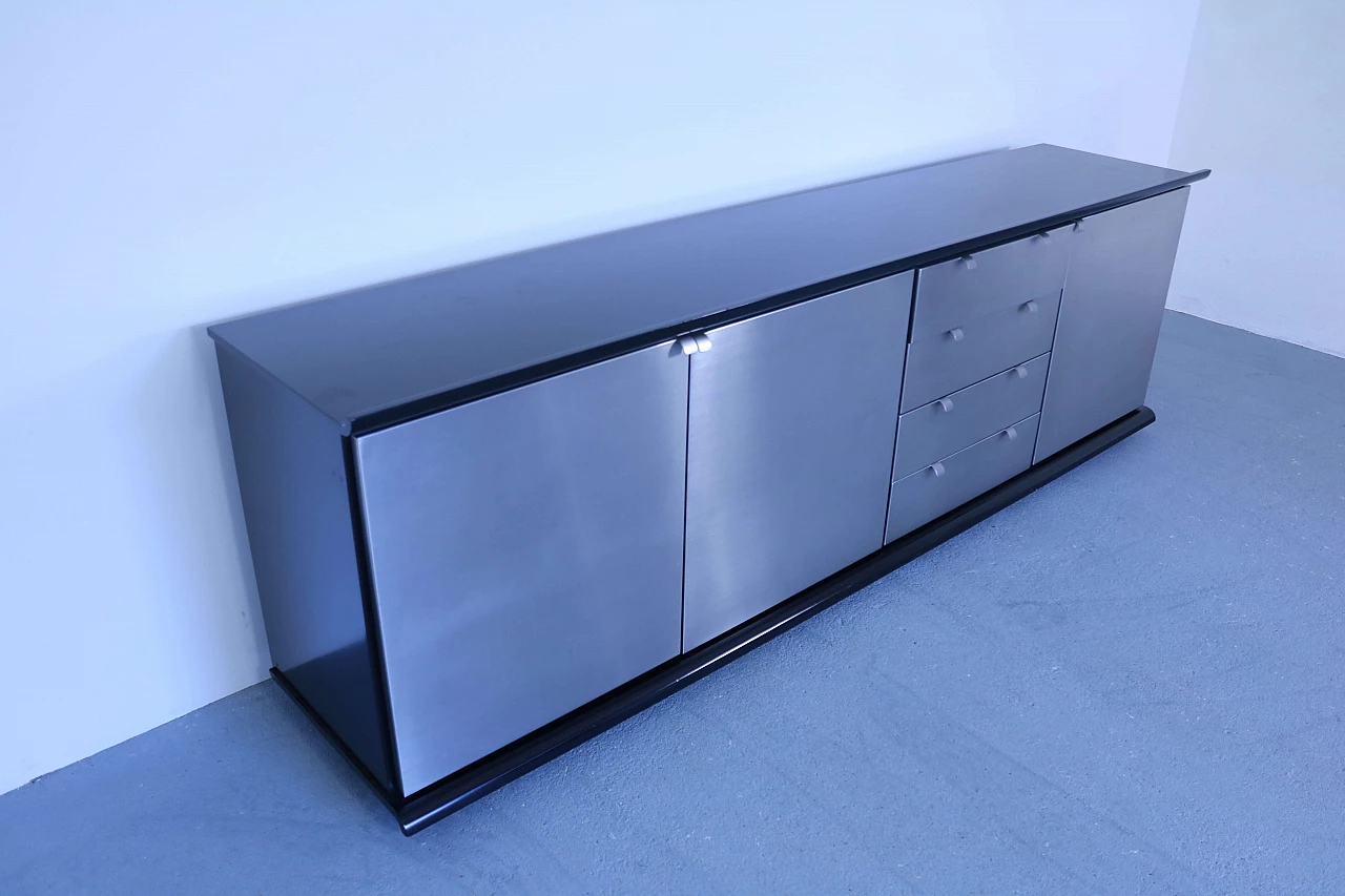 Sideboard in wood and steel by Acerbis, 70's 1171088