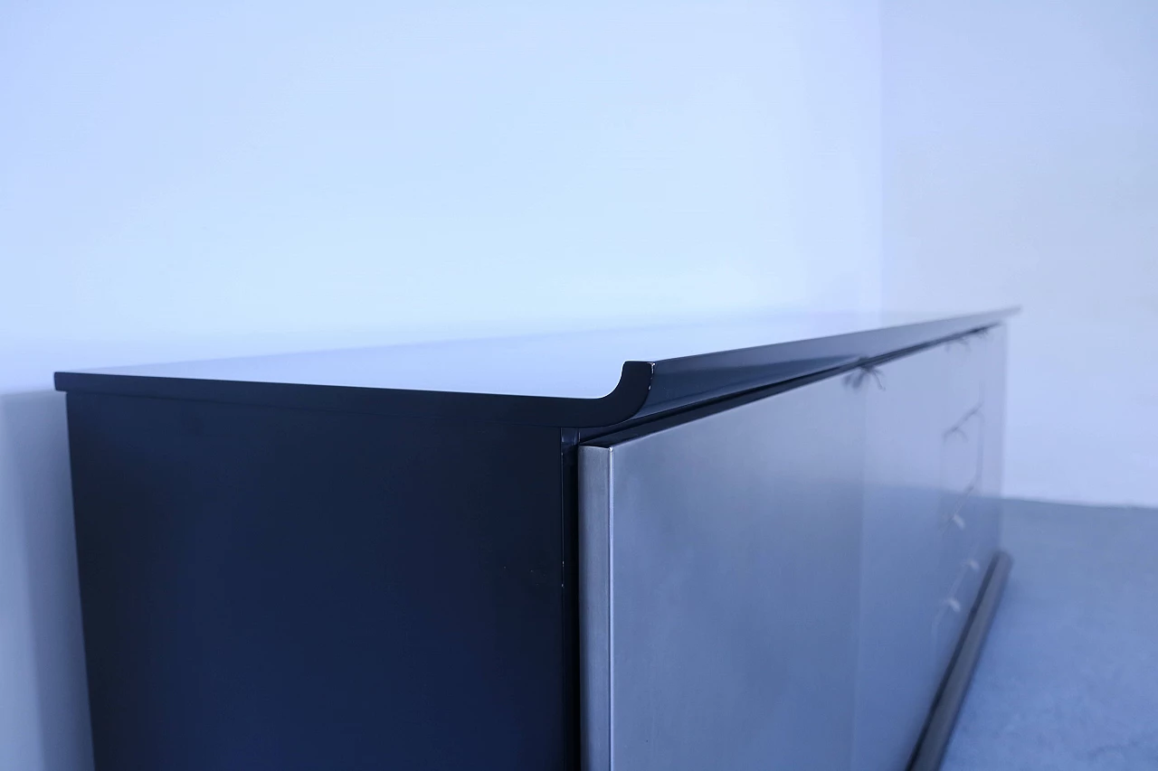Sideboard in legno e acciaio di Acerbis, anni '70 1171089