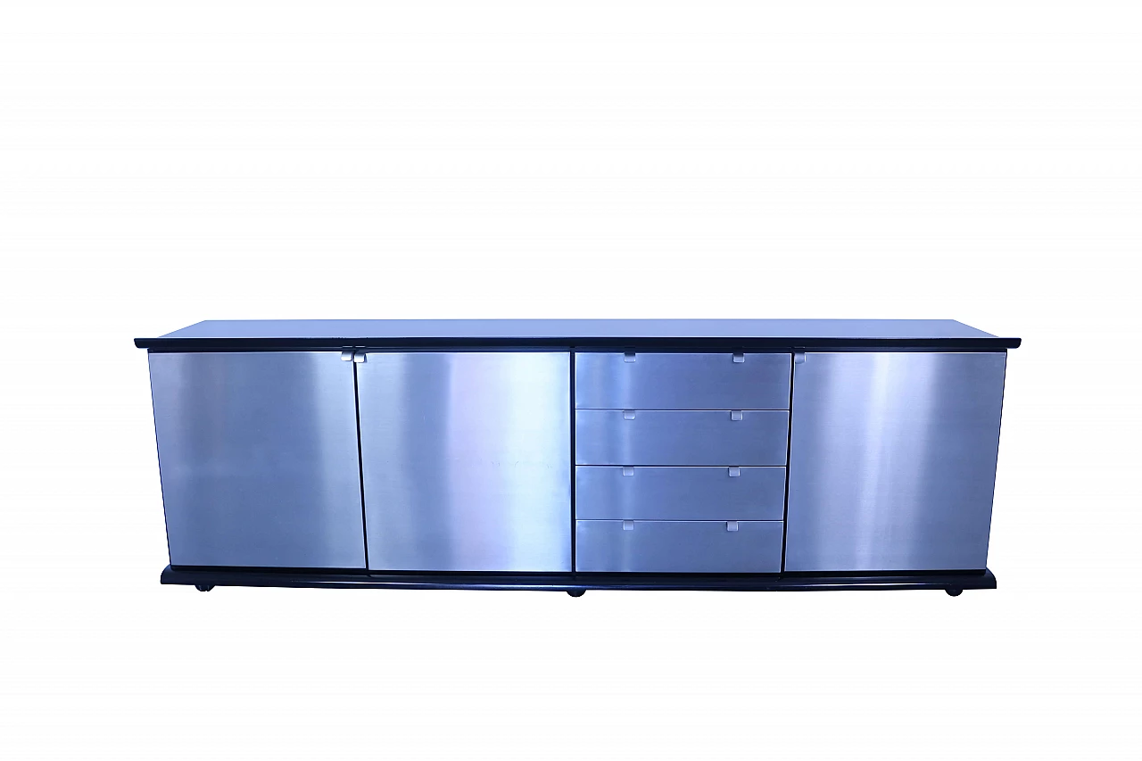 Sideboard in wood and steel by Acerbis, 70's 1171461