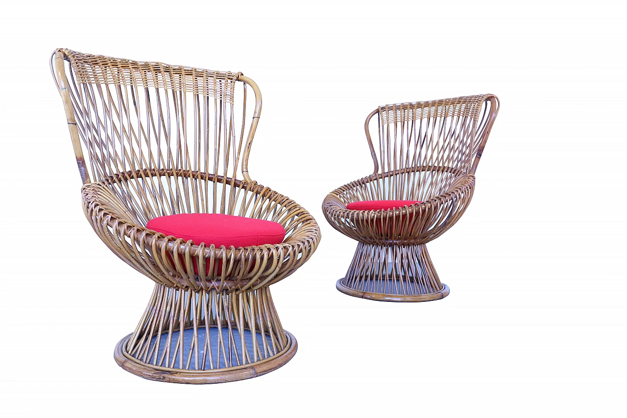 Pair of armchairs Margherita by Franco Albini for Bonacina 1171514