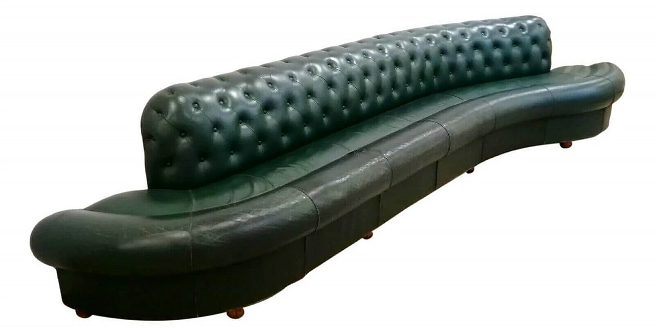 Serpentine curved capitonné sofa by Vladimir Kagan, 70s 1171776