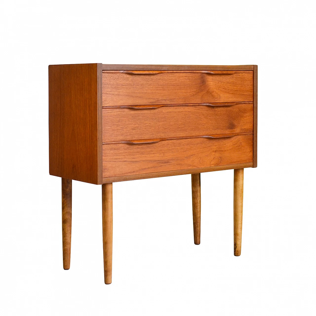 Danish teak and beechwood bedside table, 1960s 1172674