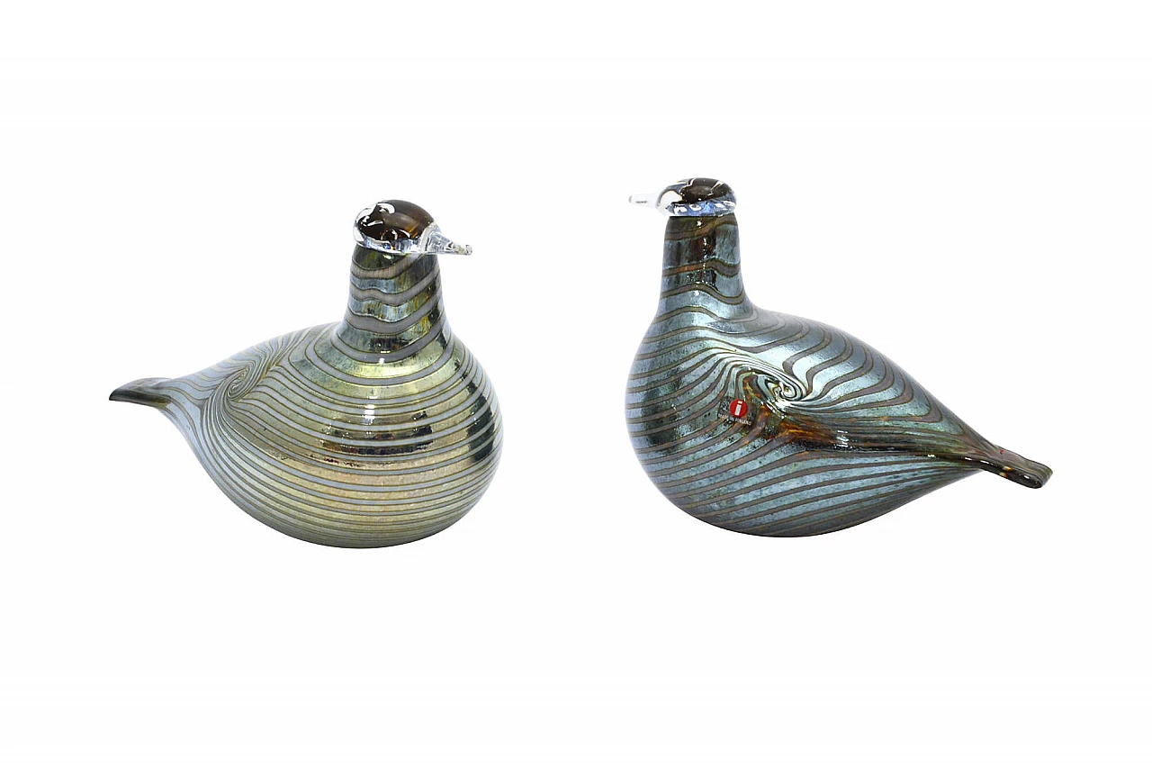 Couple of glass bird by Oiva Toikka for Iittala, 1981 1172675