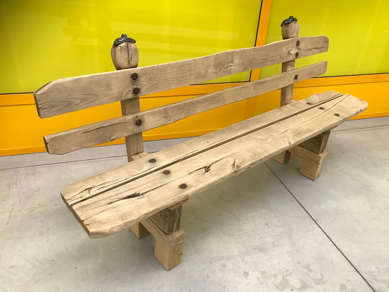 Panchina o Panca in rovere, originale '800 1172767