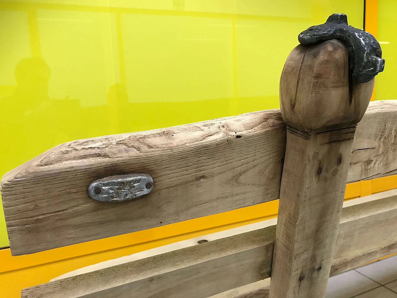 Panchina o Panca in rovere, originale '800 1172774