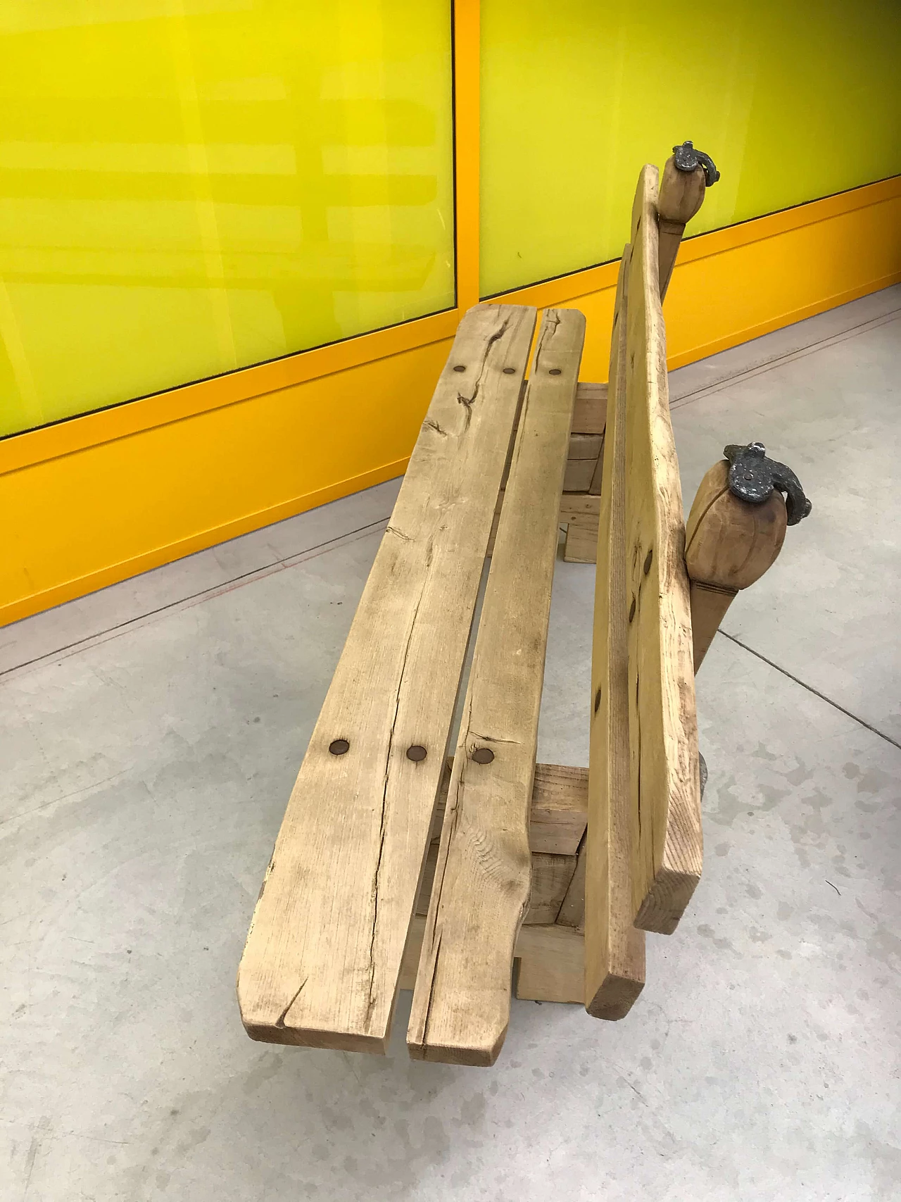 Panchina o Panca in rovere, originale '800 1172775