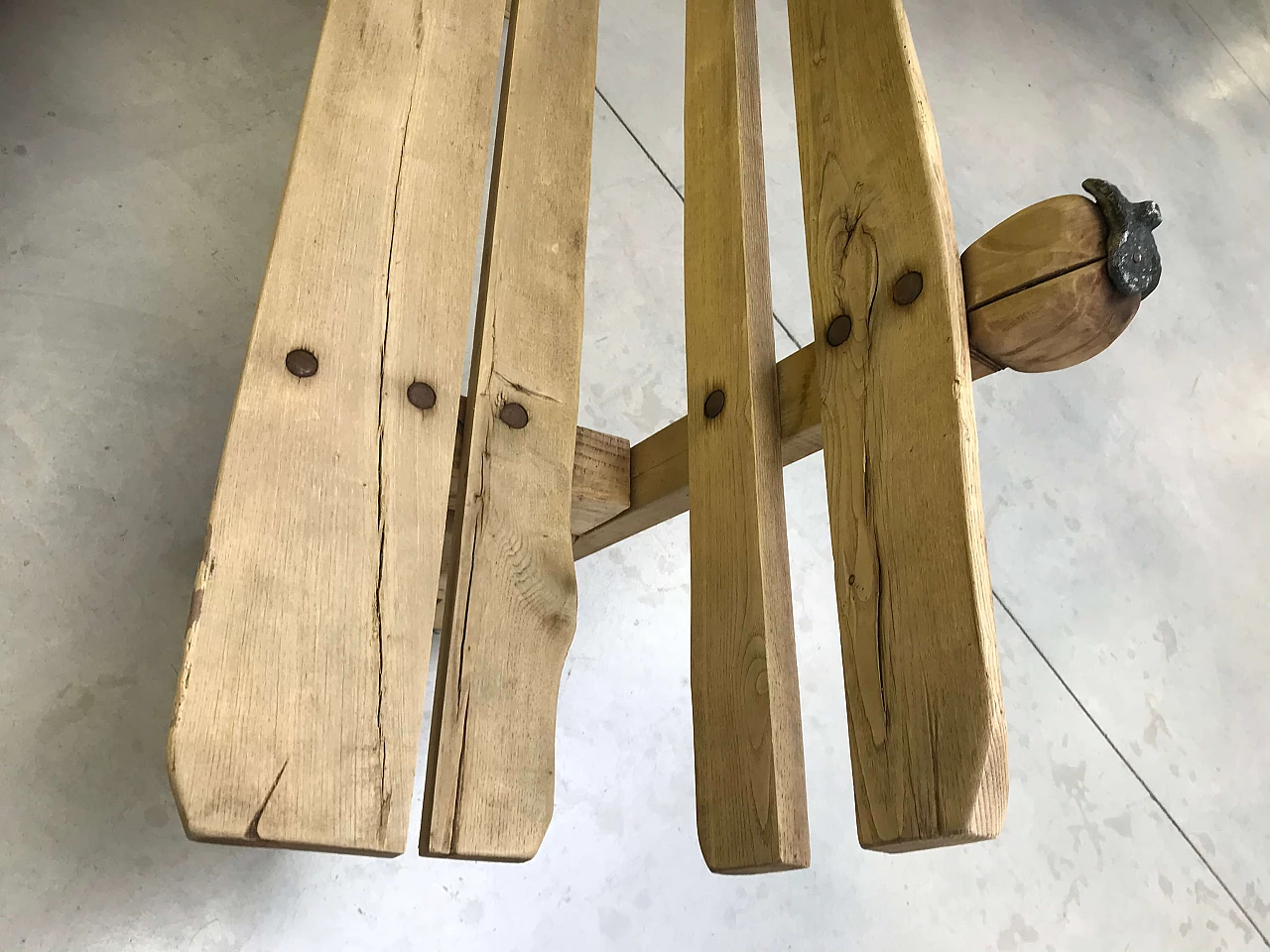 Panchina o Panca in rovere, originale '800 1172776
