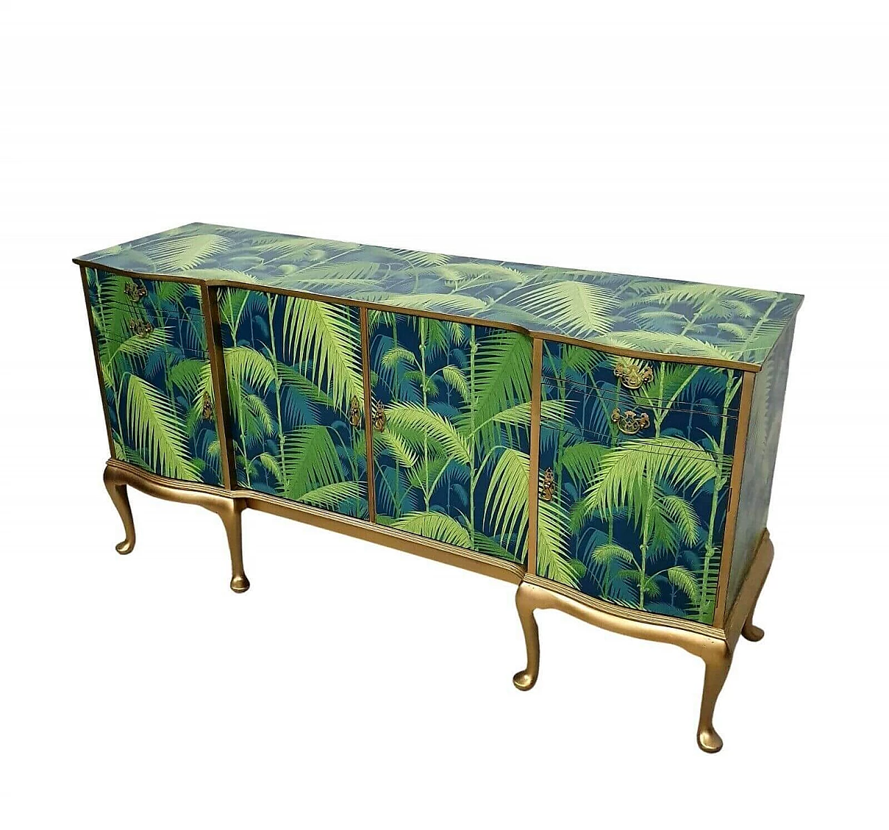 Sideboard decorated with Cole and Son decoupage paper, 80s 1173006