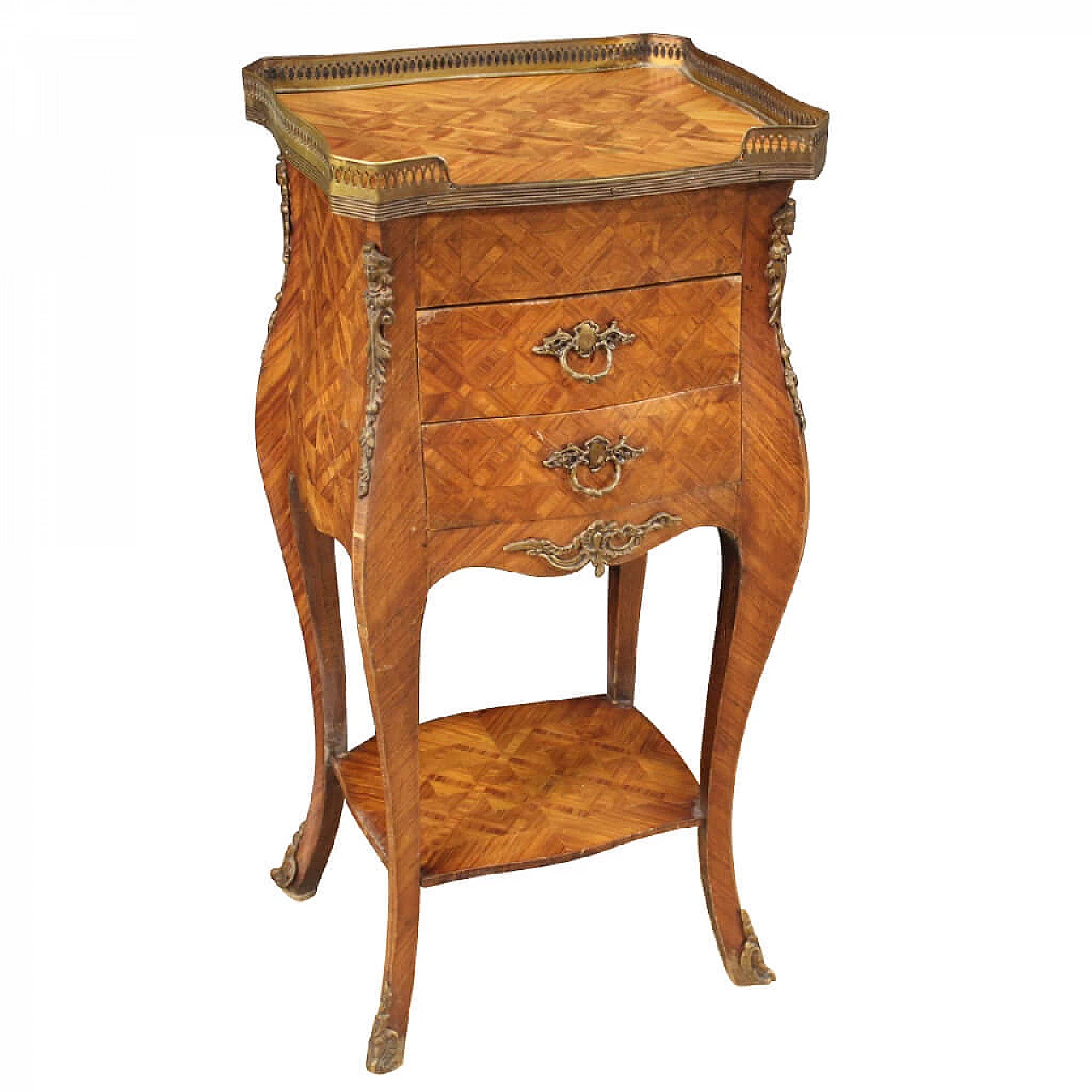 Tavolino intarsiato in bois de rose, anni '60 1173030