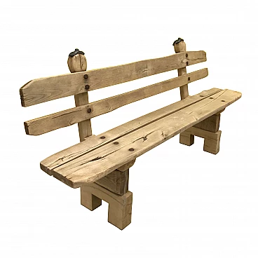 Outdoor Oak bench, original 19th century