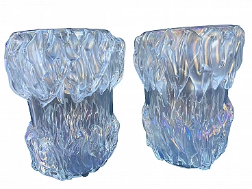 Pair of Murano glass vases, 70s