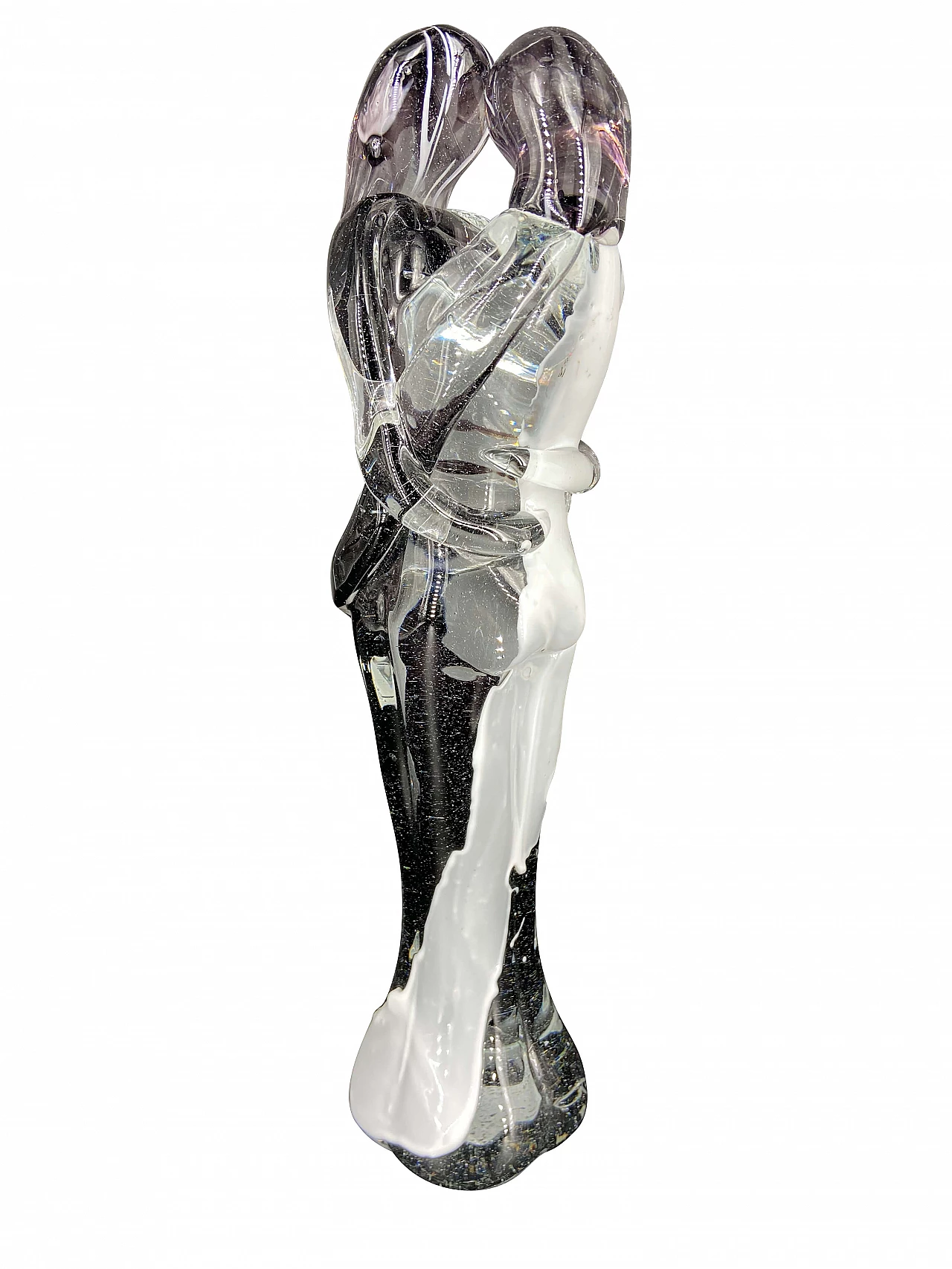 Abbraccio sculpture in blown Murano glass by Mario Badioli, 80s 1173405