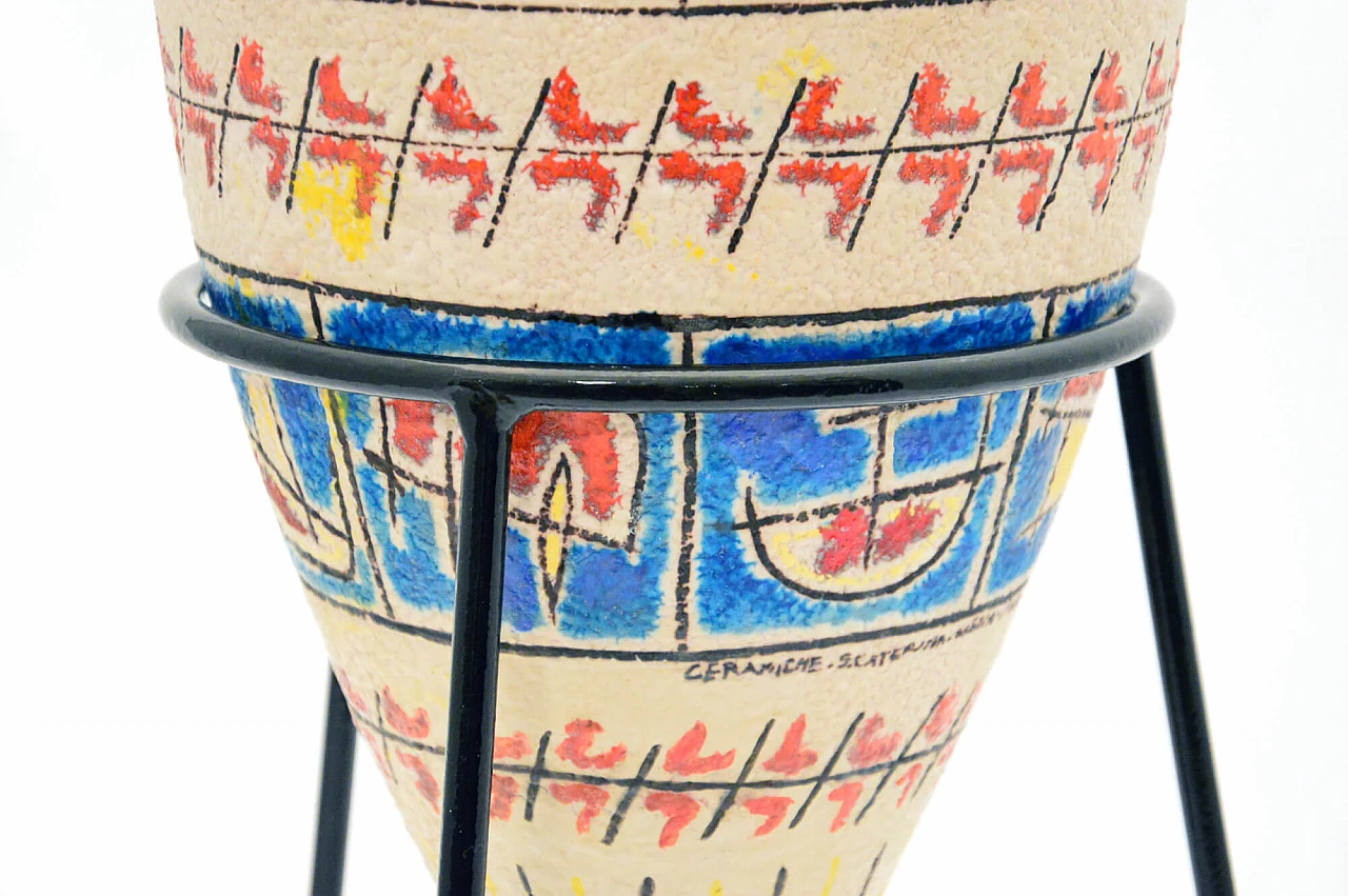 Lampada da terra in ceramica, anni '50 1173812