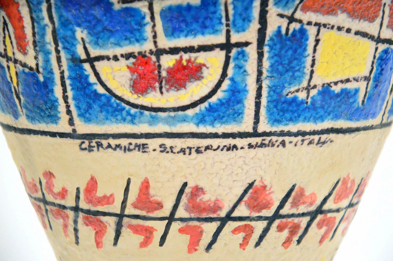 Lampada da terra in ceramica, anni '50 1173813