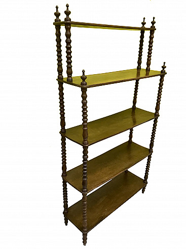 Etagere walnut floor standing bookcase of the '800