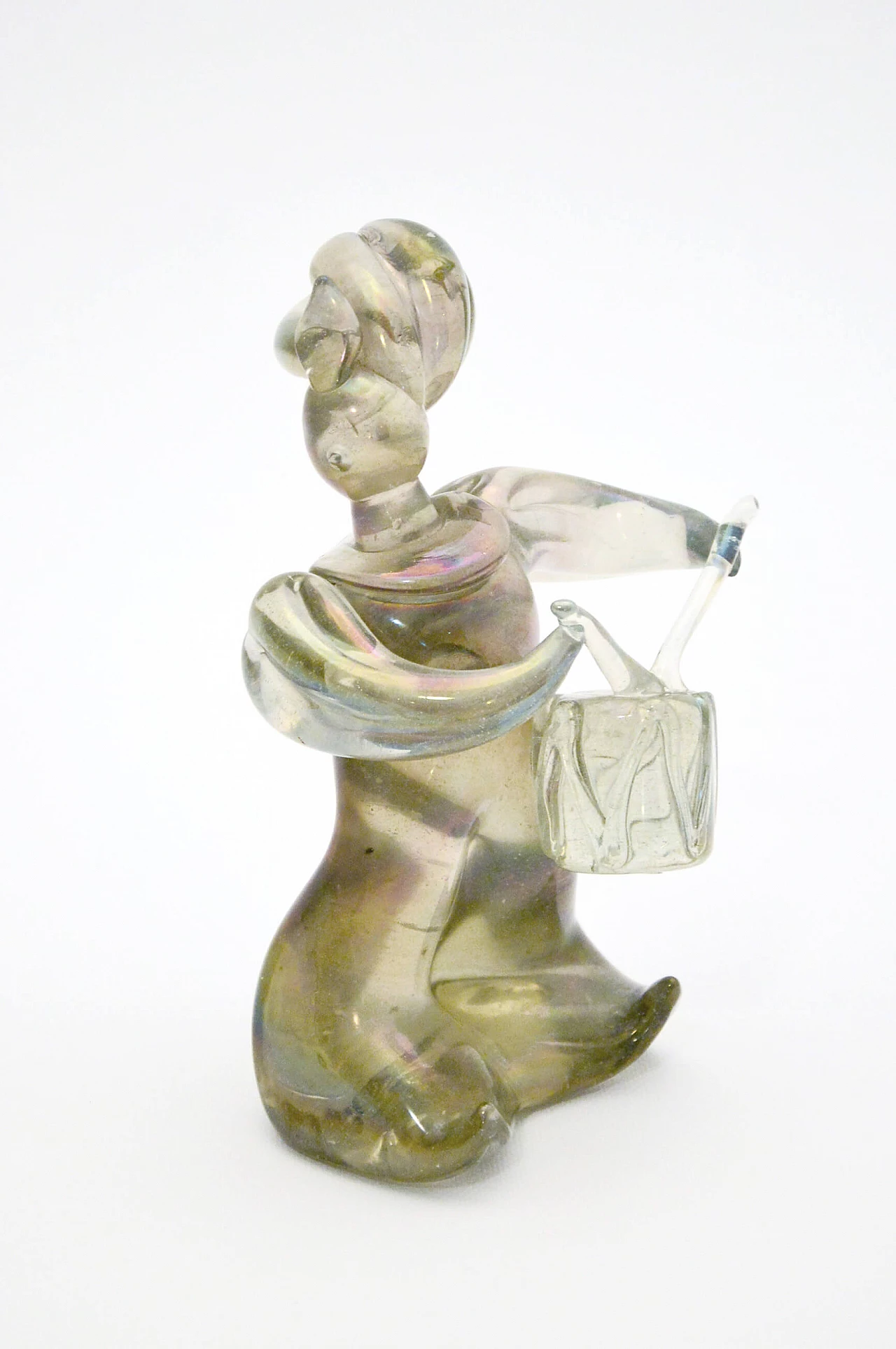 Figurina di Tamburino in vetro di Murano di Seguso, anni '30 1174327