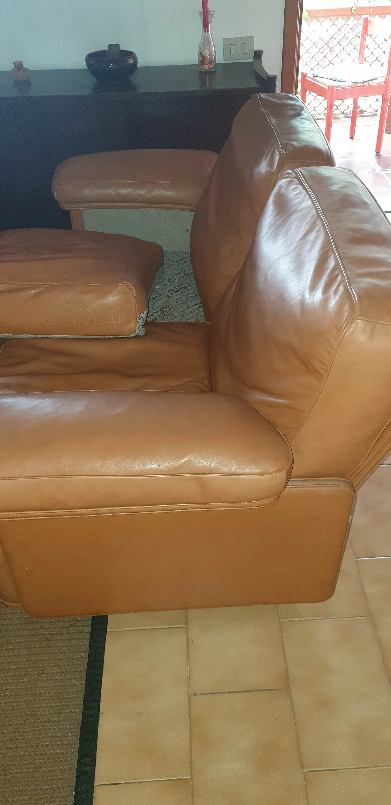 Frau leather sofa, 80s 1174436