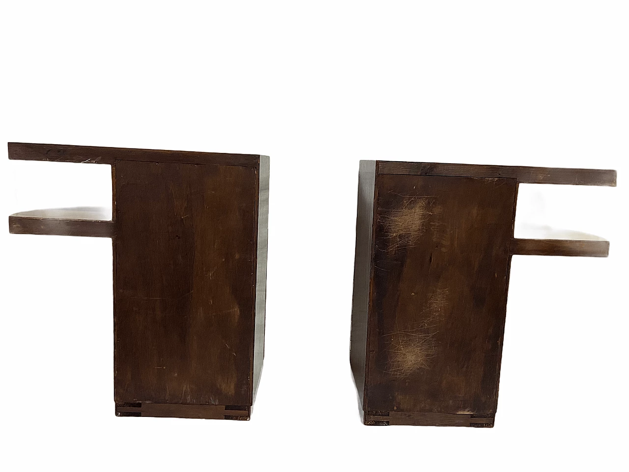 Coppia di comodini in pergamena, anni '50 1175062