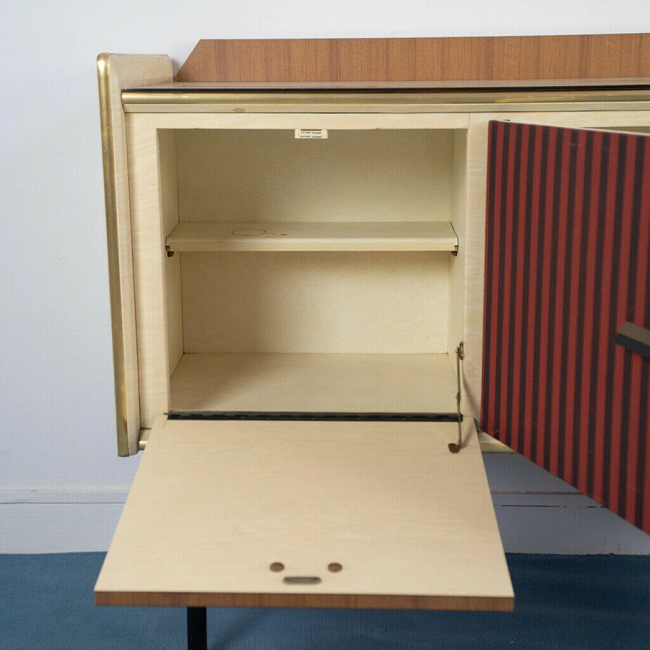 Wooden sideboard with drawers, 70's 1175171