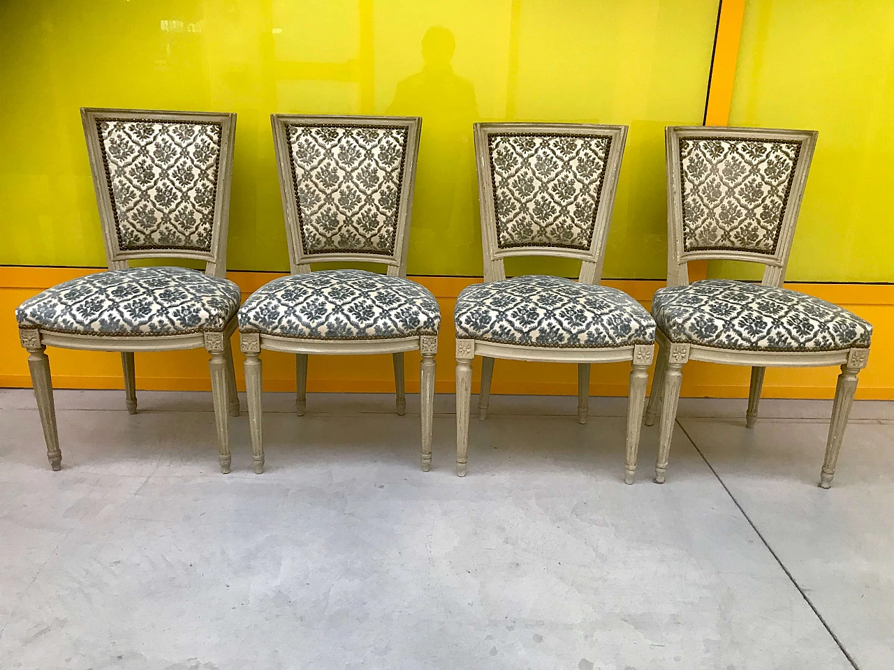 4 Lacquered chairs Louis XVI style, end of '800 1175227