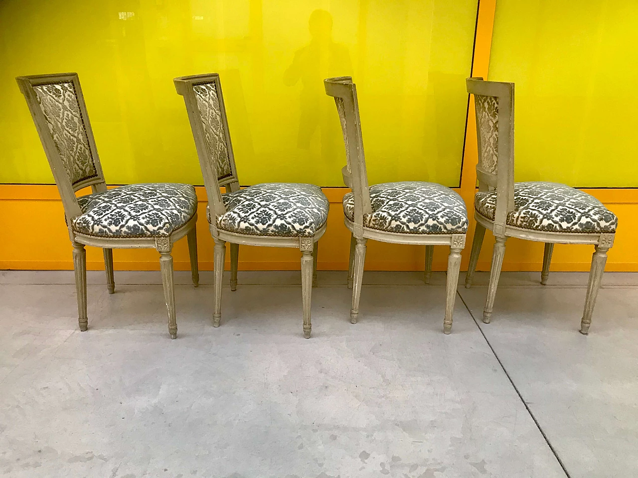 4 Lacquered chairs Louis XVI style, end of '800 1175228
