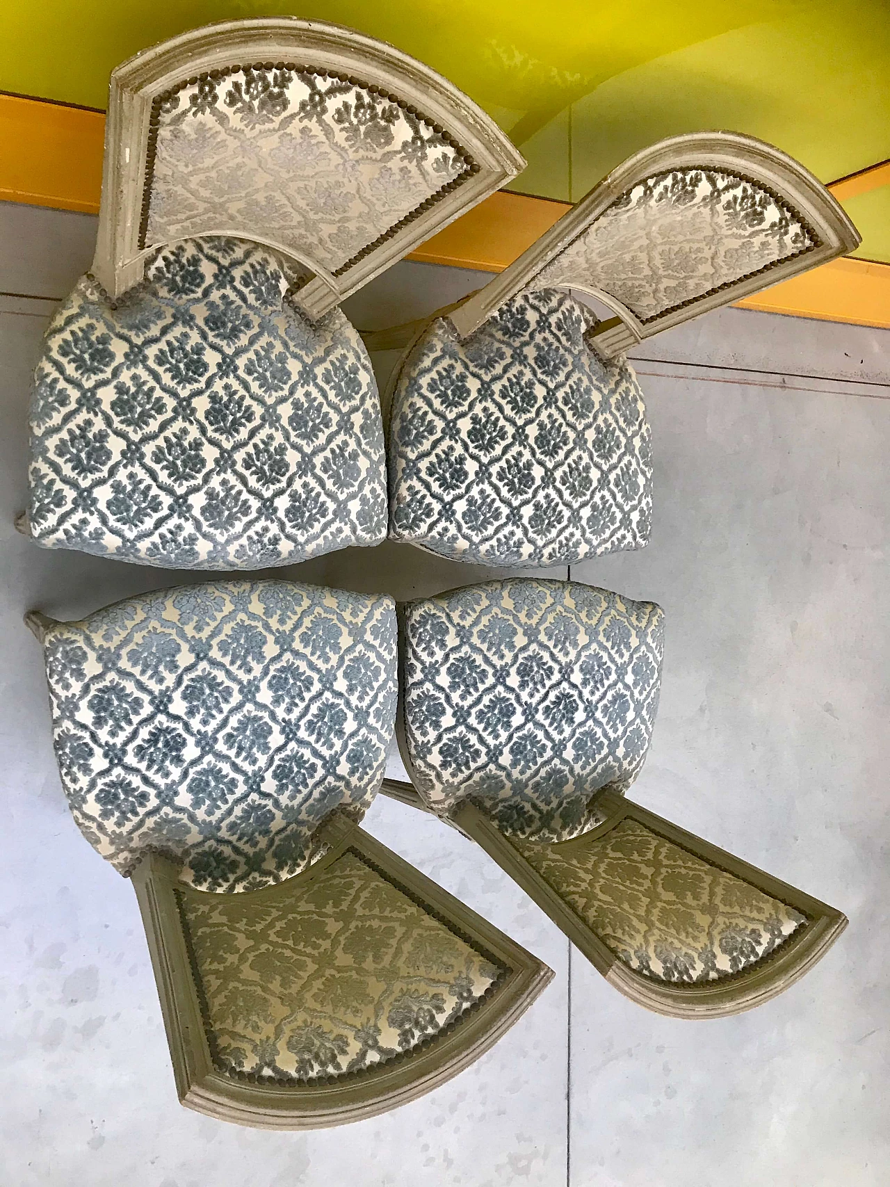 4 Sedie laccate di stile Luigi XVI, fine '800 1175233