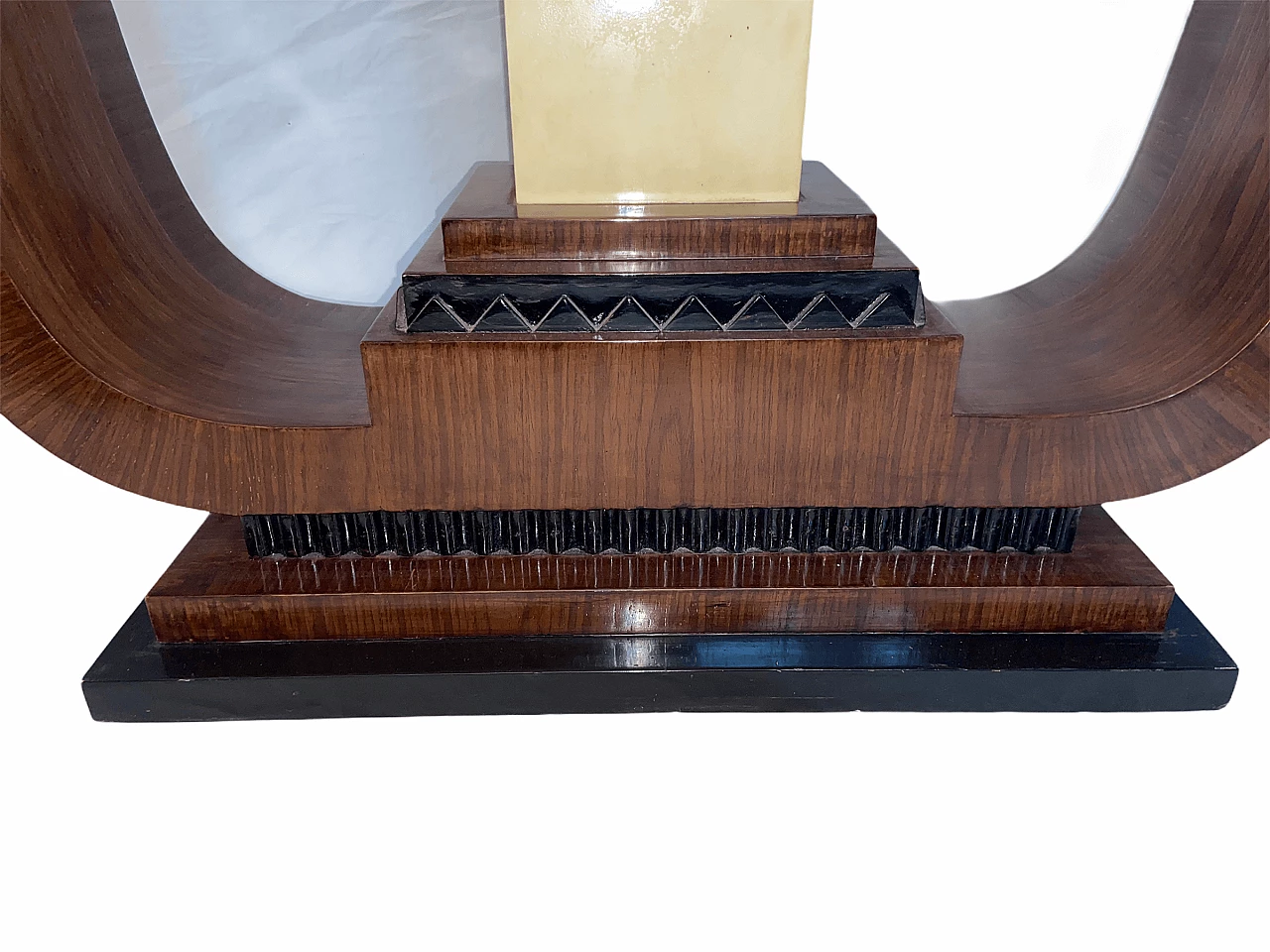 Art Deco console in parchment and rosewood, 1950s 1175311