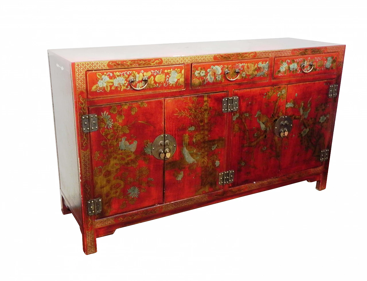 Credenza cinese finemente decorata, anni '90 1175691