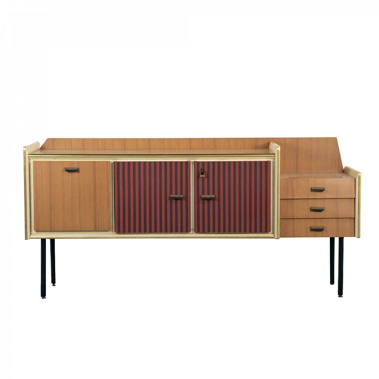 Wooden sideboard with drawers, 70's 1175708