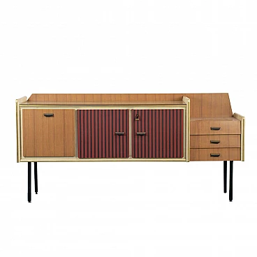Wooden sideboard with drawers, 70's