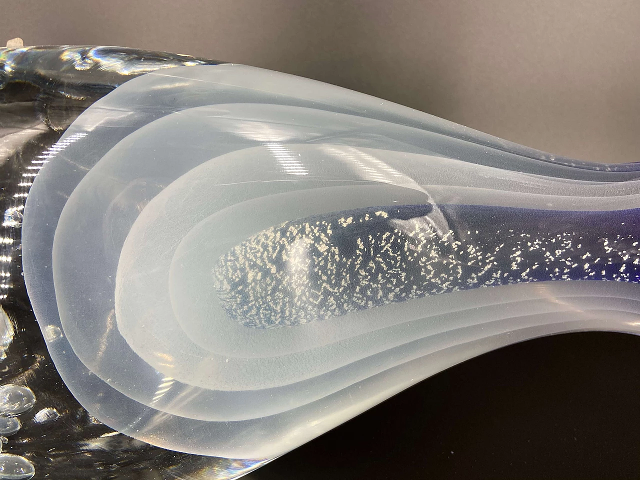 Scultura di pesce in vetro di Murano firmata Tagliapietra, anni '80 1175830