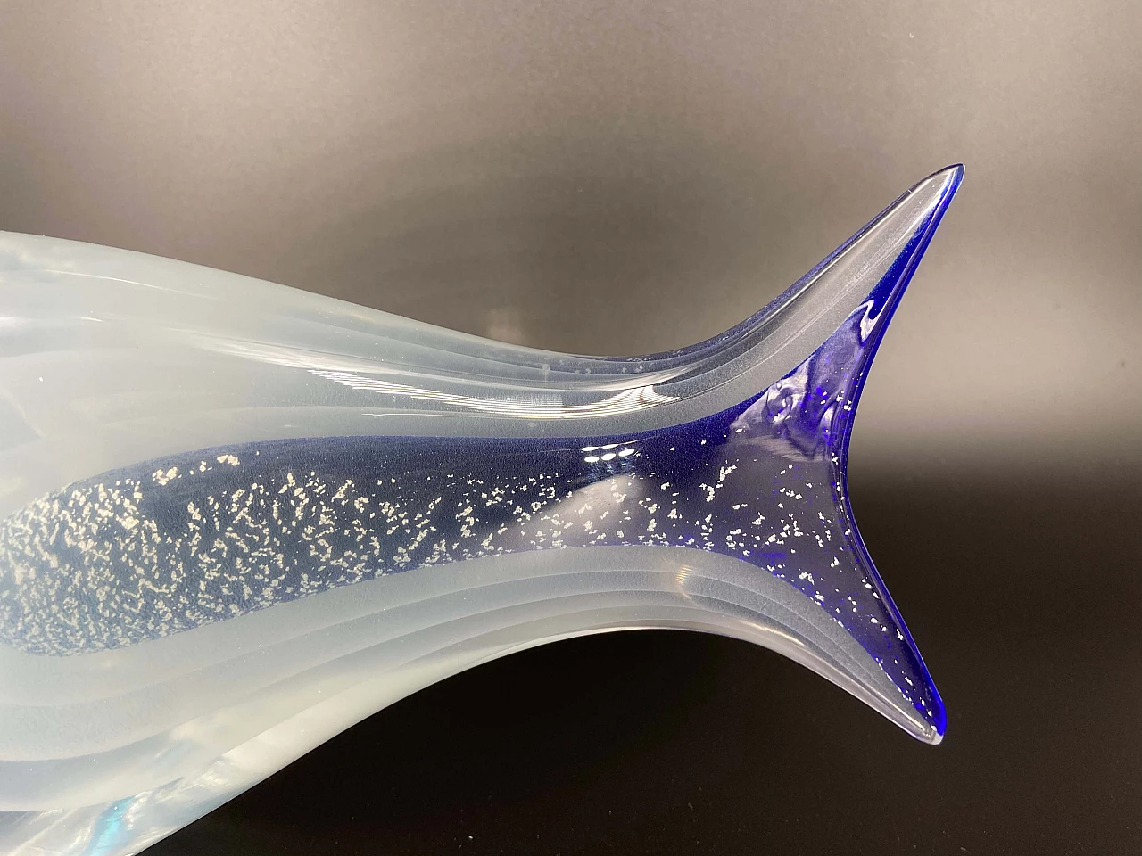 Scultura di pesce in vetro di Murano firmata Tagliapietra, anni '80 1175831