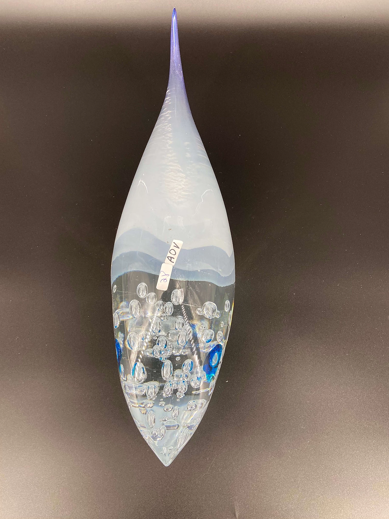 Scultura di pesce in vetro di Murano firmata Tagliapietra, anni '80 1175839
