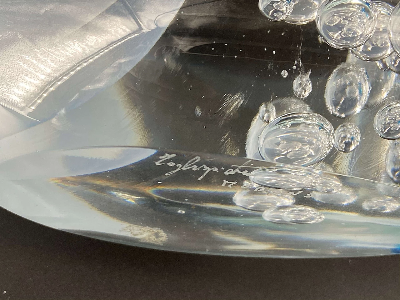 Scultura di pesce in vetro di Murano firmata Tagliapietra, anni '80 1175841