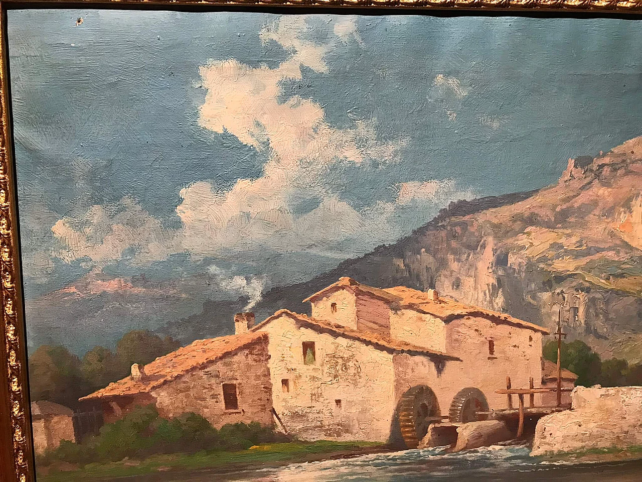Neapolitan school painting oil on canvas signed R. Rianni, 19th century 1175885