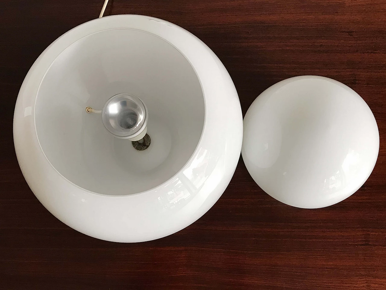 Pair of Daruma table lamps by Sergio Asti, 60s 1176064