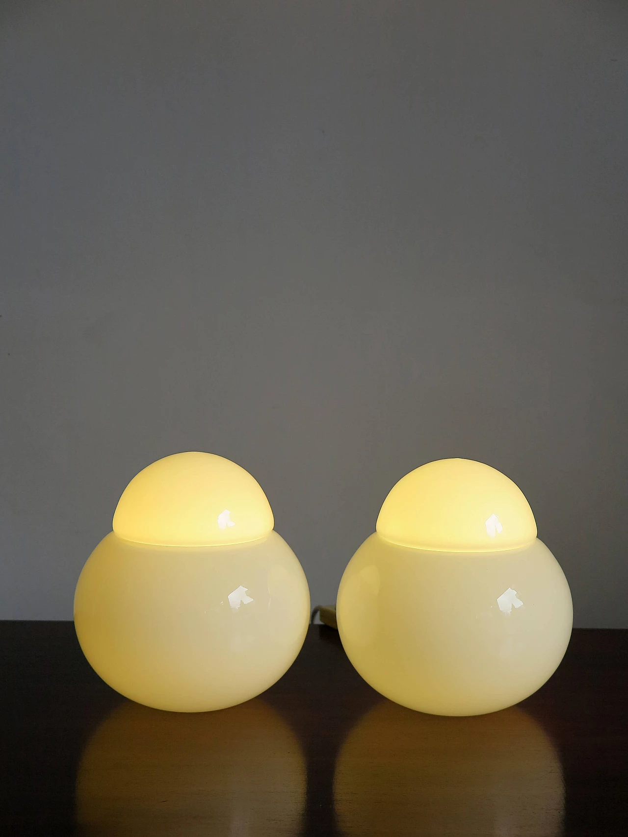 Pair of Daruma table lamps by Sergio Asti, 60s 1176069