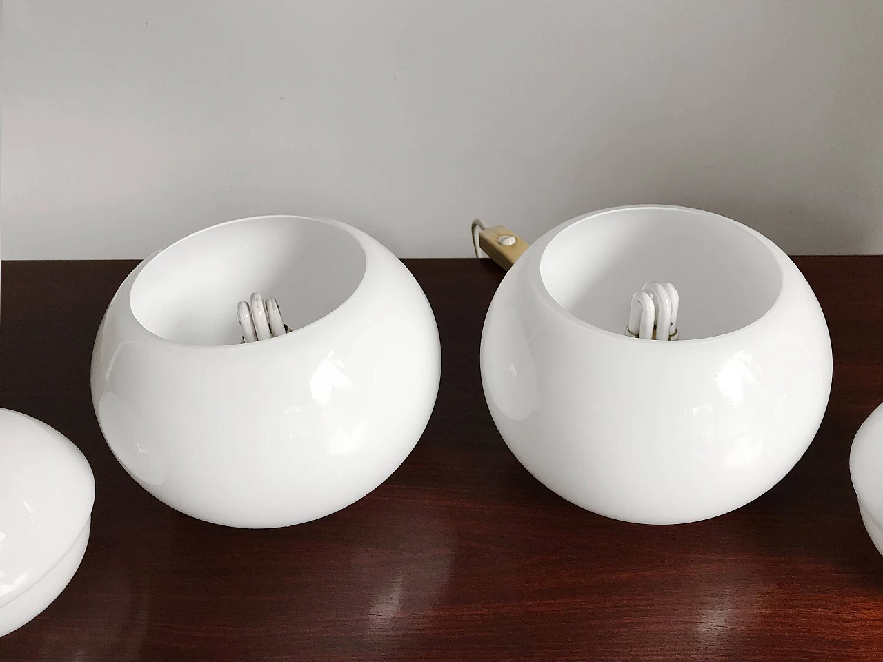 Pair of Daruma table lamps by Sergio Asti, 60s 1176072