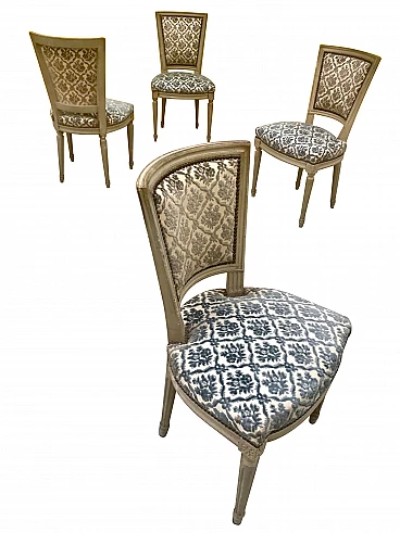 4 Lacquered chairs Louis XVI style, end of '800