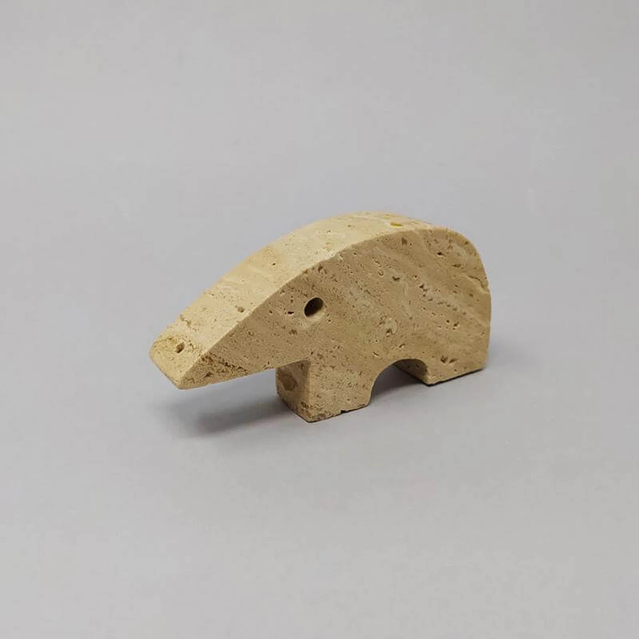 4 Anteaters in travertine marble by Enzo Mari for Fratelli Mannelli, 1970s 1176325