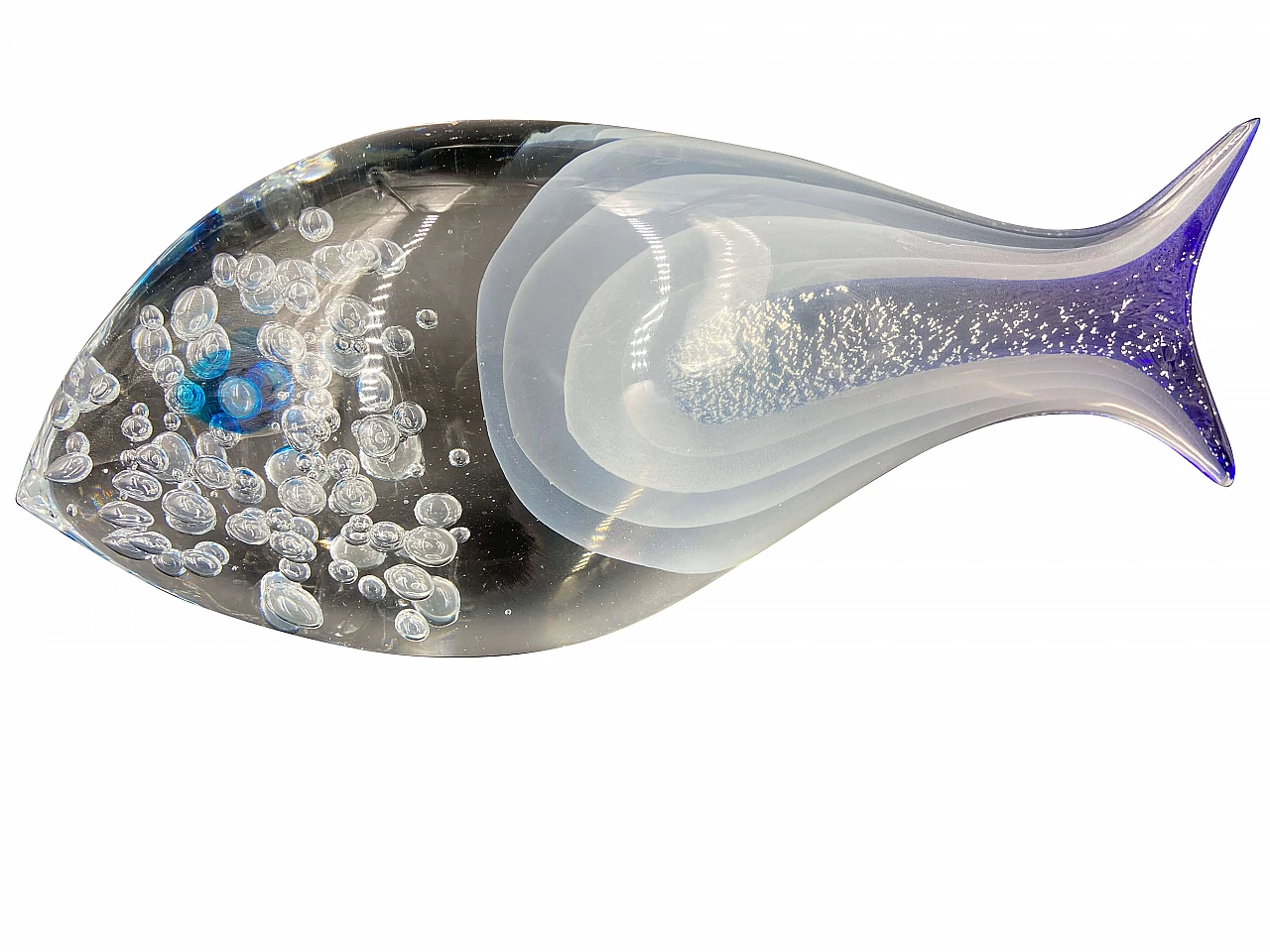 Scultura di pesce in vetro di Murano firmata Tagliapietra, anni '80 1176475