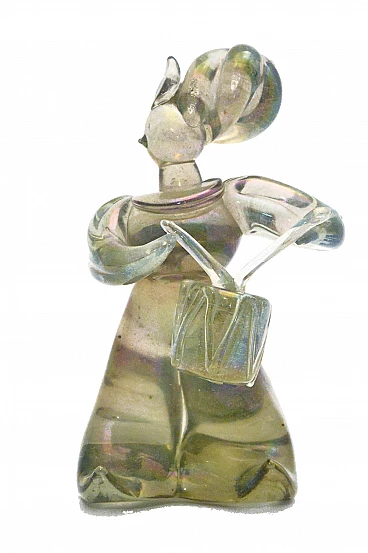 Figurine of Tamburino in Murano glass by Seguso, 30s