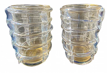 Pair of Murano glass vases, 70s