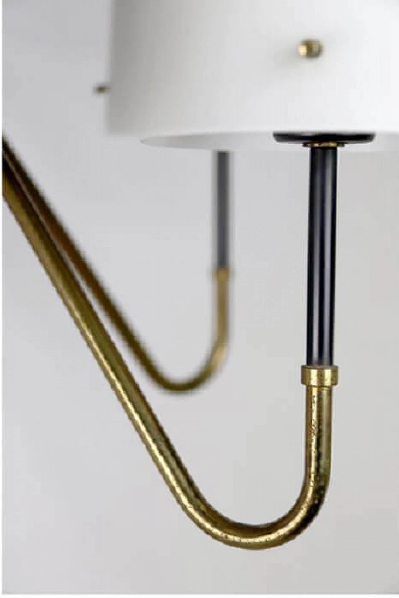 Marble, brass and opaline glass floor lamp, 50s 1176700