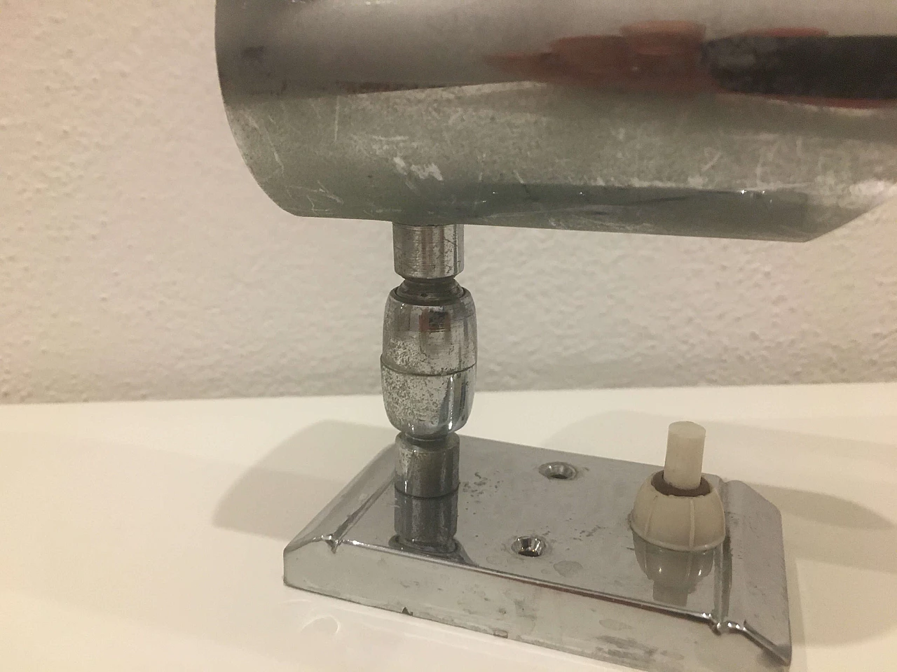 Pair of adjustable metal wall lamps, 70s 1176729