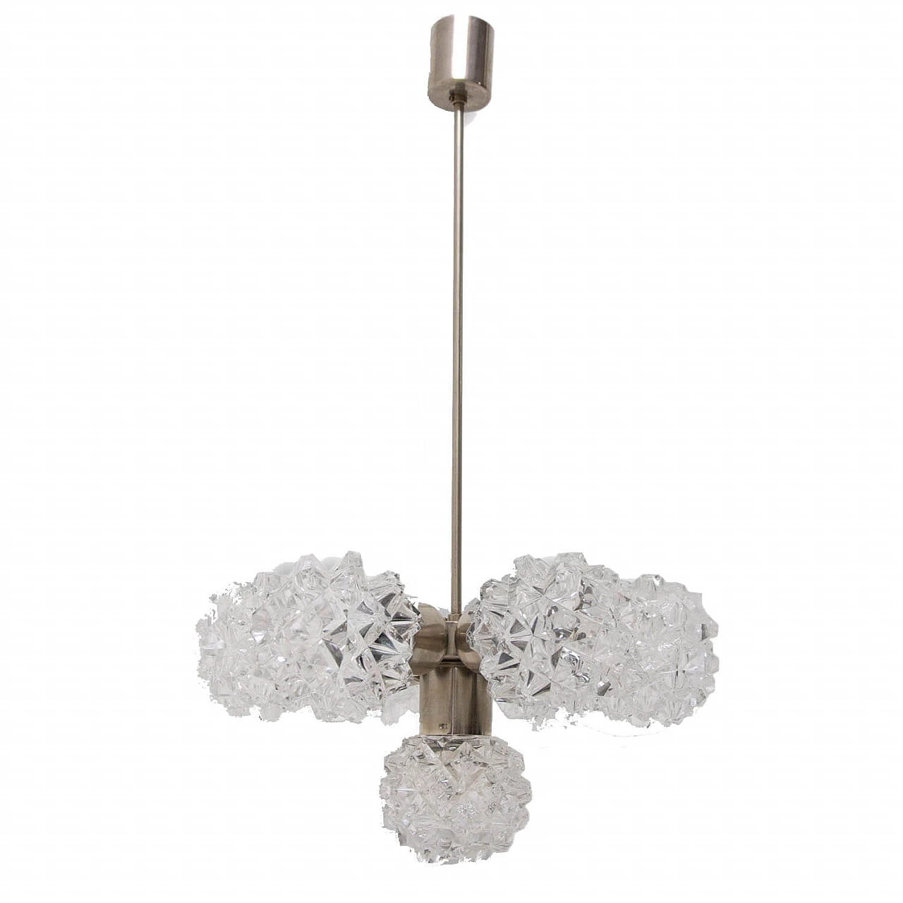 Lampadario in vetro tagliato per Kamenicky Šenov, anni '70 1176905