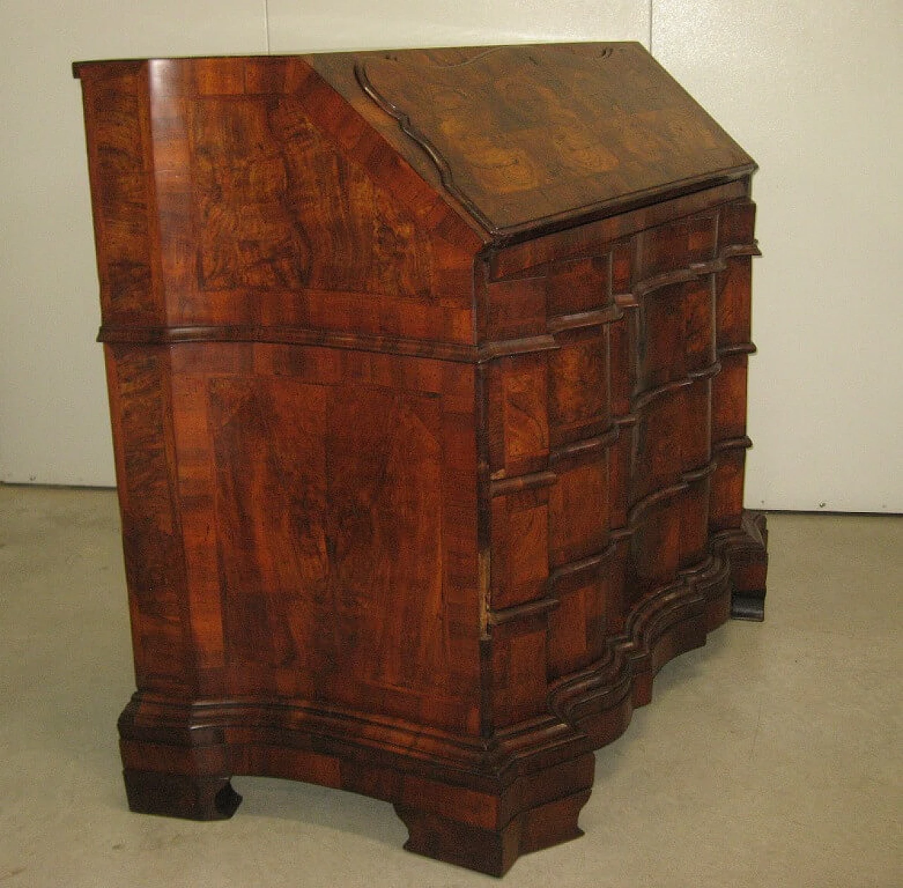 Antique shaped chest of drawers with drop down door, 20s 1176969