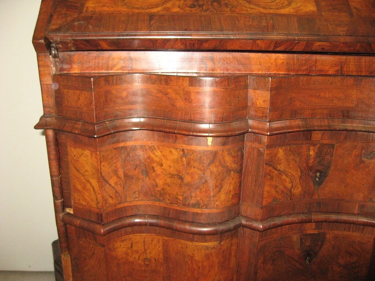 Antique shaped chest of drawers with drop down door, 20s 1176975